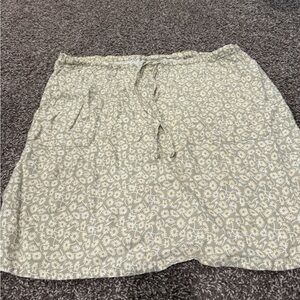 🤎Flyshacker Green Patterned sunflower skirt